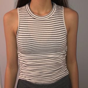 h&m cropped striped tank top